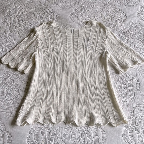 FRAME - Crochet Boxy Top - White - Picture 9 of 11